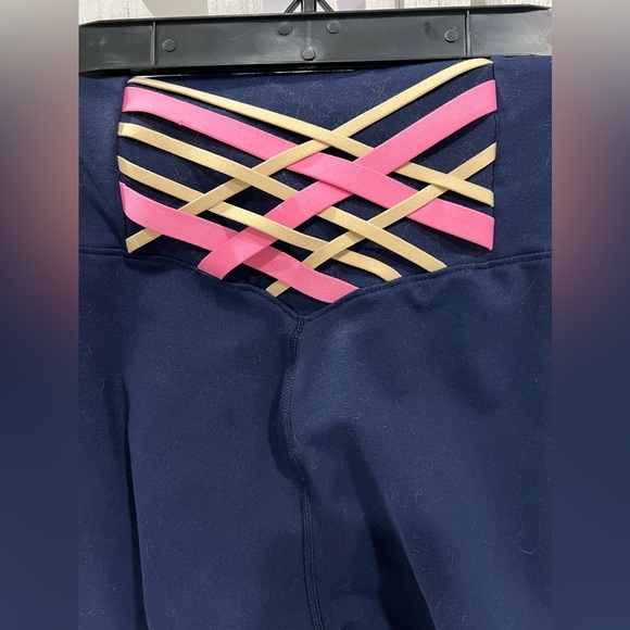 Fabletics Boost PowerHold High-Waisted 7/8 Legging Navy - Picture 4 of 10